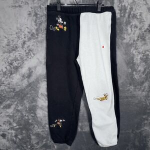 Champion Reverse Weave Disney Mens Sweatpants Large Colorblock Mickey Mouse